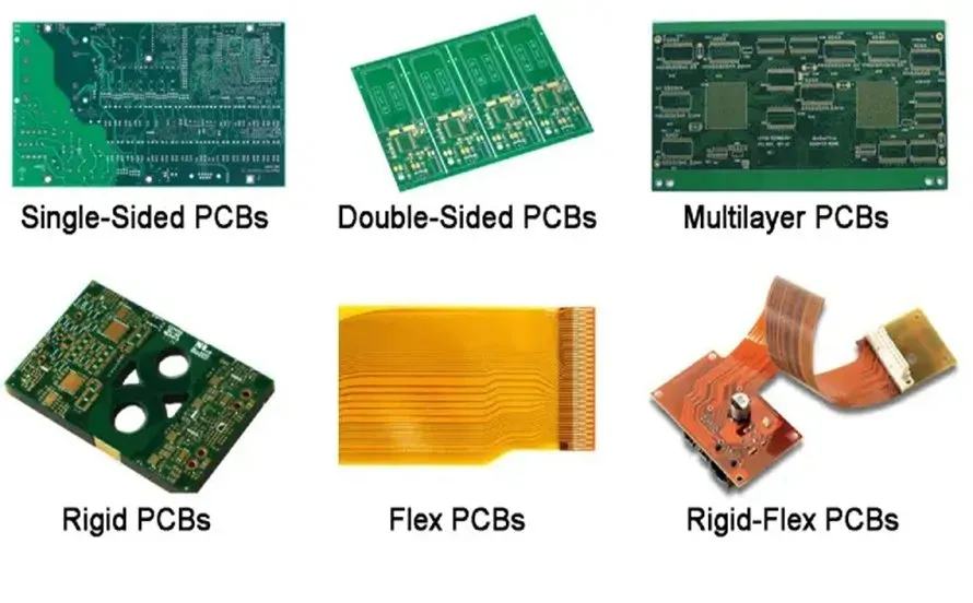 Different PCB prototypes from different manufacturers.