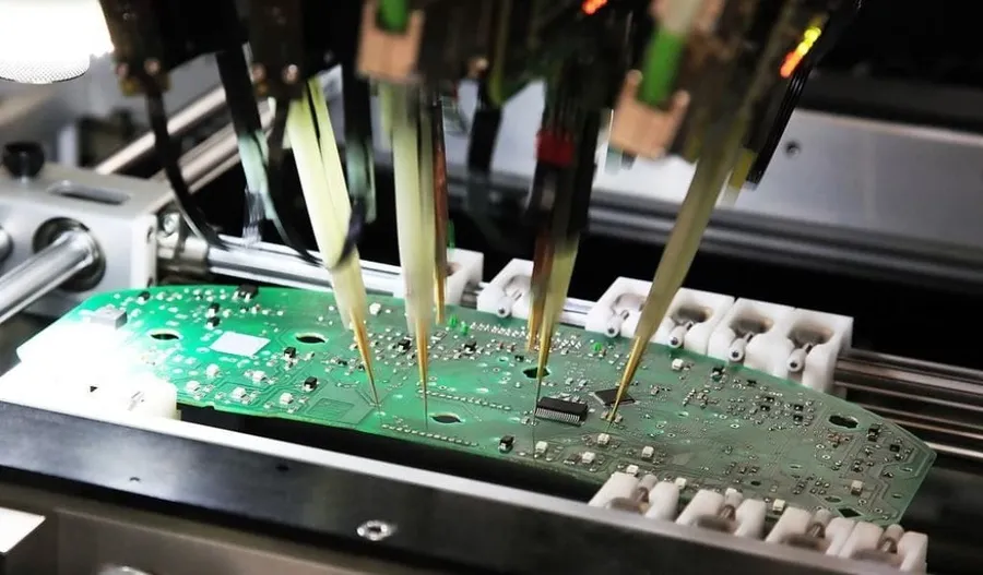 A machine used for inspecting and testing printed circuit boards.