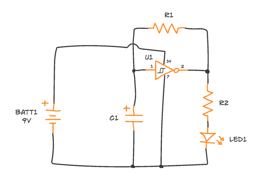 A detailed circuit schematic diagram showing electronic components and connections.