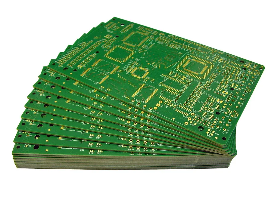 A picture showcasing a printed circuit board with electronic components