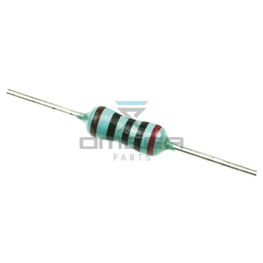 A close-up of a 200 ohm resistor.