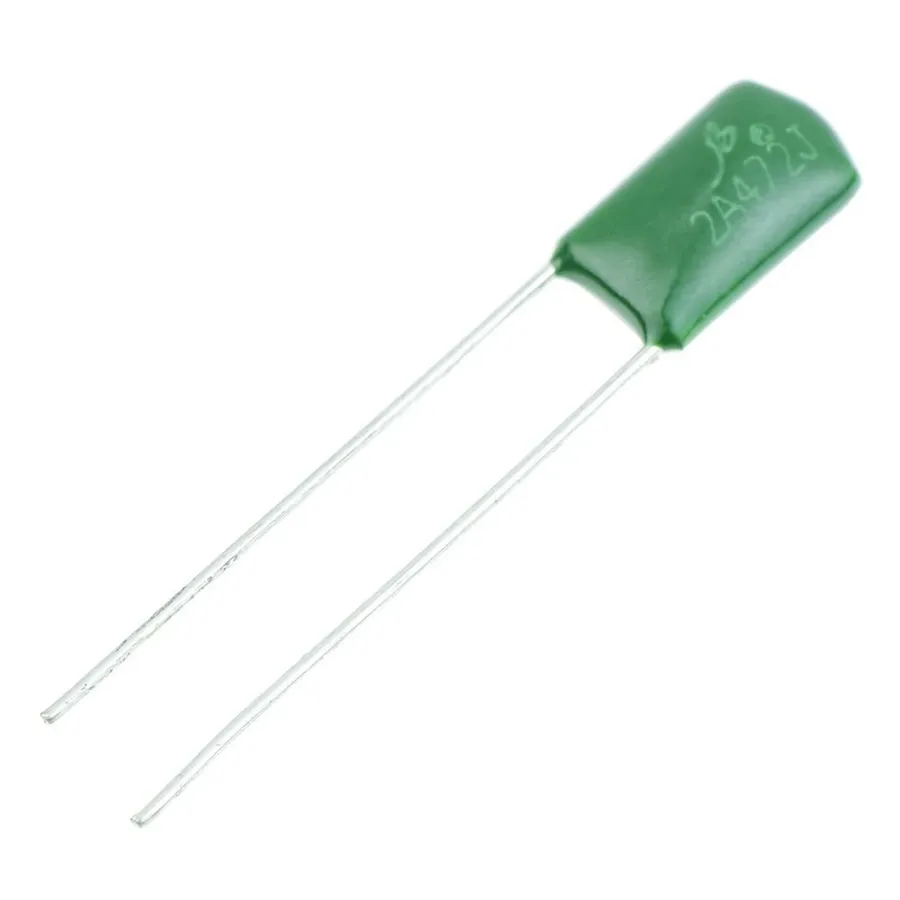 A close-up of a 1nF capacitor.