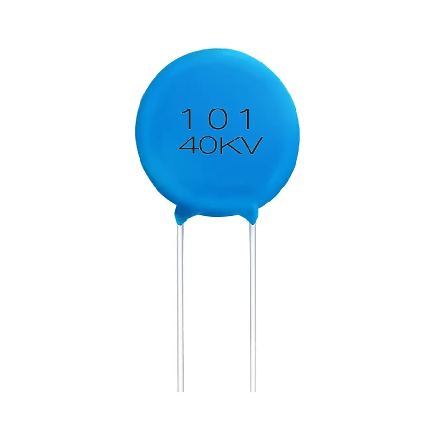A variety of ceramic capacitors of different sizes and shapes.
