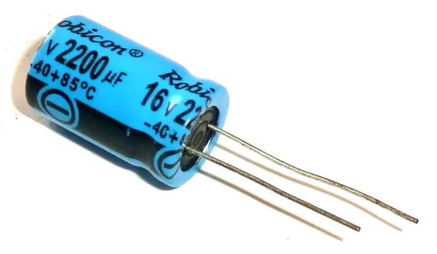 Various electronic devices showcasing different capacitor usage.