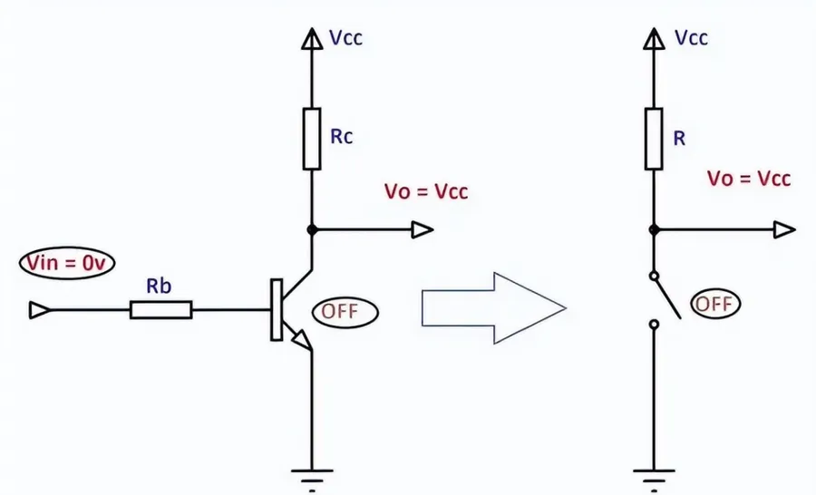 A simple circuit diagram showing a BC547 transistor used as a switch.