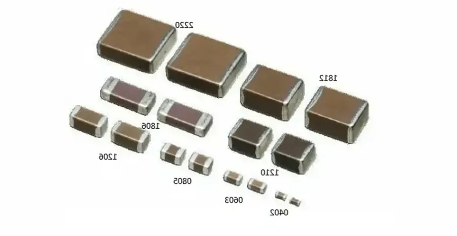 A variety of capacitor package types.