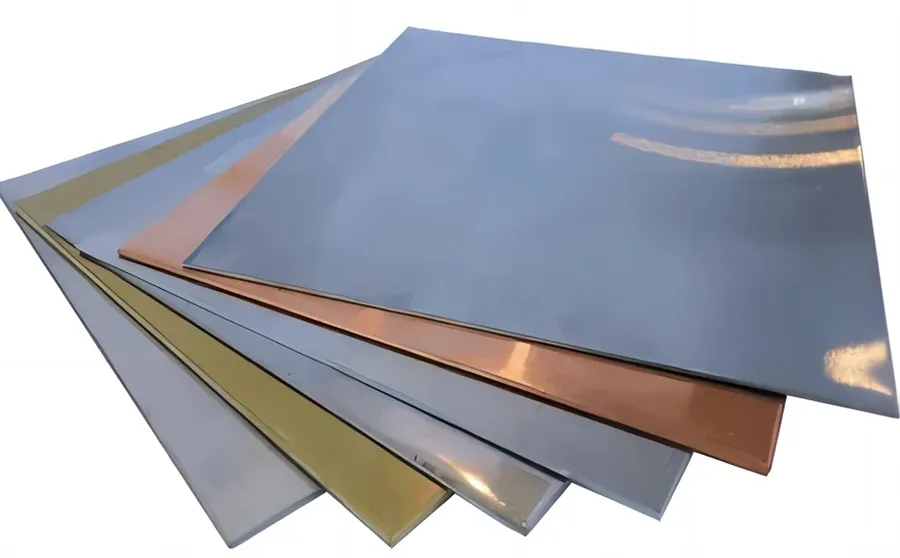 Raw materials used in the fabrication of PCBs, such as copper clad laminates and solder mask.
