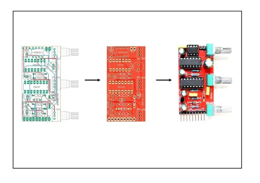 A digital representation of Gerber files used for PCB manufacturing.