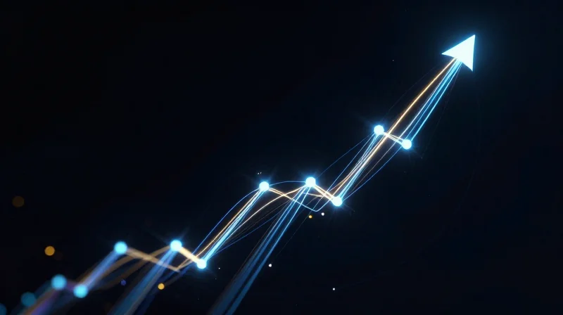 Abstract digital data visualization representing cost trends and efficiency metrics for fleet infrastructure.