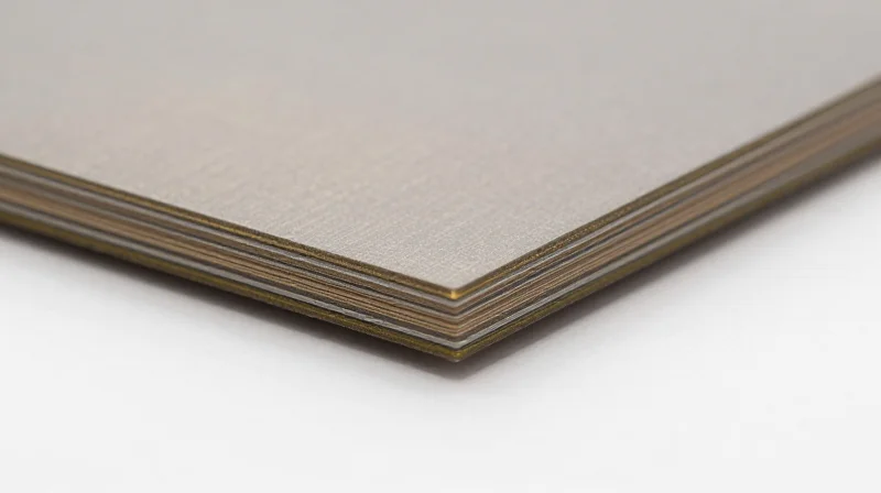 Advanced PCB material layers designed for high-temperature durability shown in a laboratory setting.