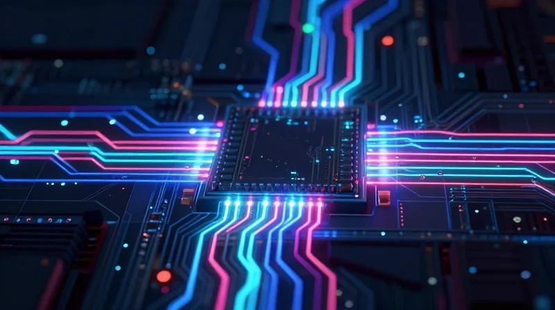 Optimizing PCB Layout for Power Integrity Abstract visualization of power flow on a circuit board