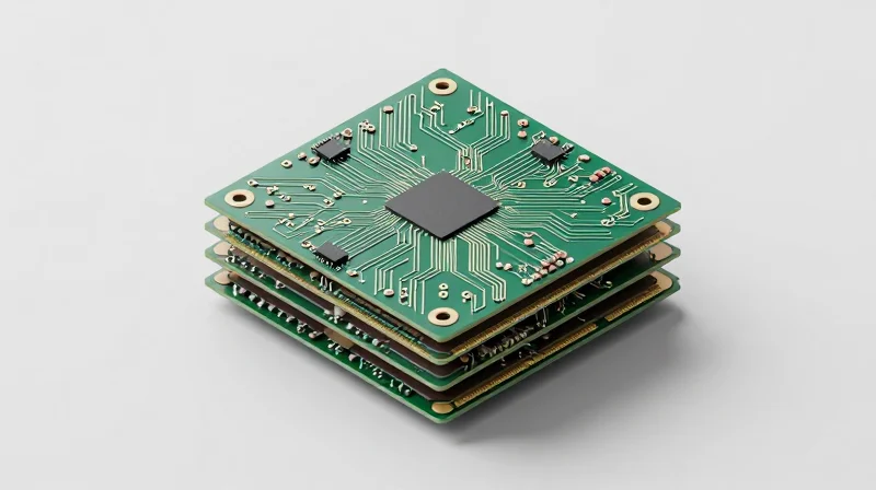 Evaluating Manufacturing Capacity and Scalability Isometric view of a complex multilayer PCB showing density and depth