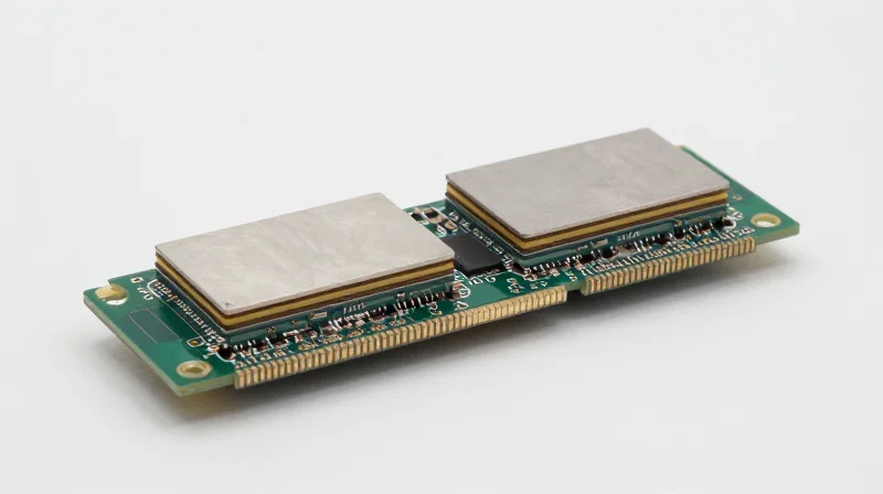 Cross-section view of a standard metal core circuit board showing internal layers