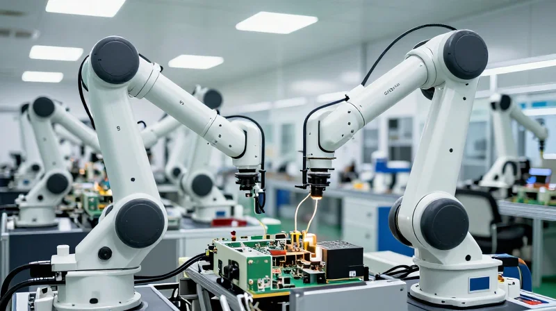 Evaluating Manufacturing Processes and Cleanliness A sterile laboratory environment used for electronics manufacturing