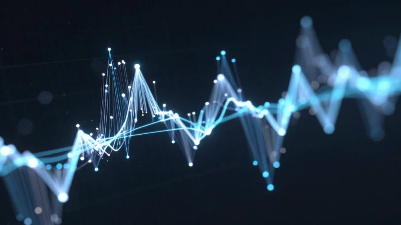 Abstract representation of high-speed signal integrity and quality testing.