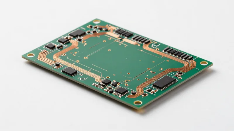 Industrial high frequency PCB board shot in studio