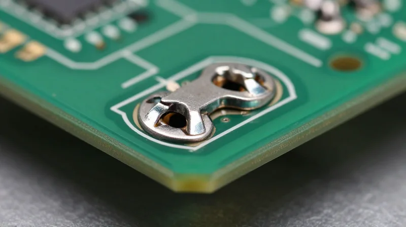 Optimizing Pad Design to Prevent Solder Bridging A microscopic view of a perfectly formed solder joint on a castellated PCB connection.