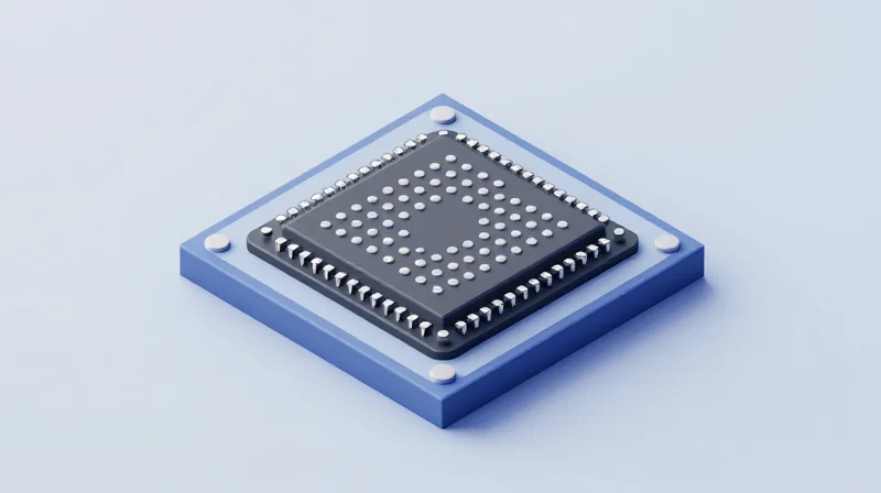 Understanding Micro-BGA Architectures Isometric view of a modern micro-BGA chip showing internal solder bumps