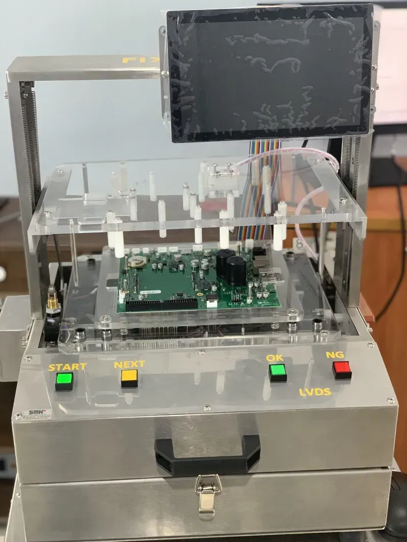 Advanced equipment used for quality testing of aerospace PCBs