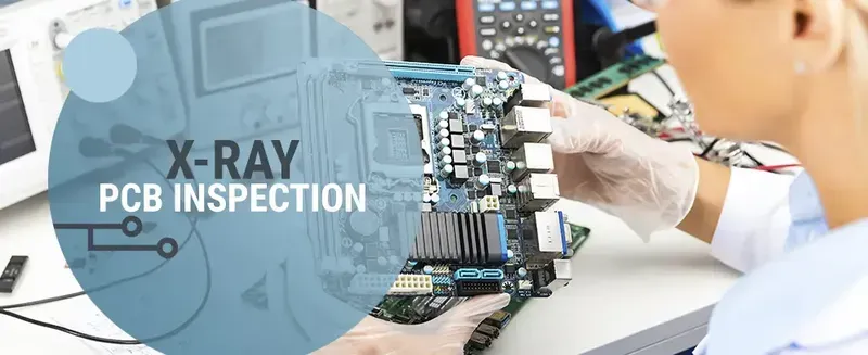 An X-ray machine inspecting a PCB board for defects