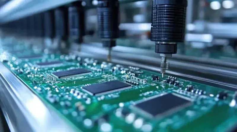 Engineers testing a PCB board under extreme temperature and vibration conditions