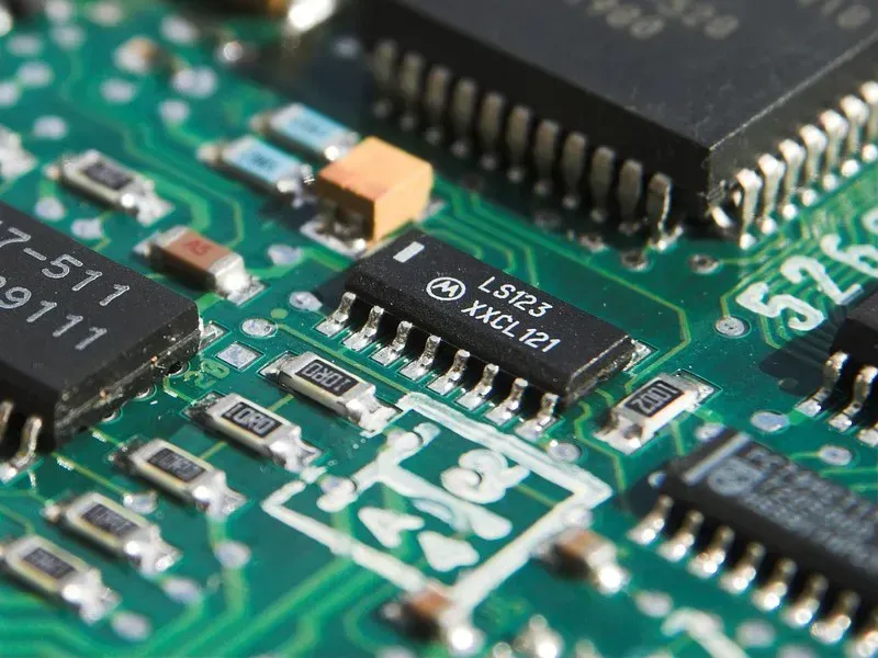 An engineer working on PCB design software