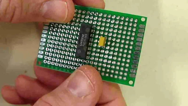 A PCB prototype sample